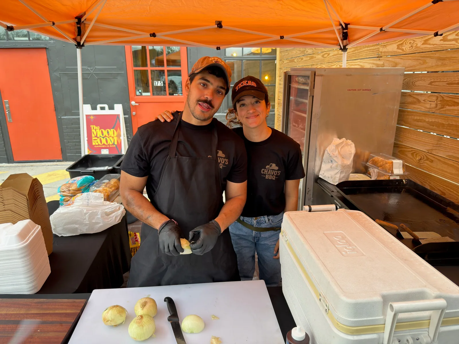 The Chavo’s BBQ team behind the counter at a pop-up